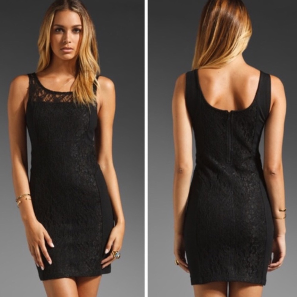 5 for $25! Sanctuary Black Lace Bodycon Dress LBD